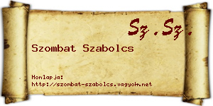 Szombat Szabolcs névjegykártya